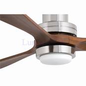 Ventilateur de plafond LANTAU-G noyer massif avec luminaire