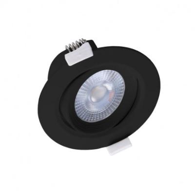 Spot noir encastrable orientable LED COB 10W éclairage chaud