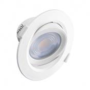 Spot LED encastrable orientable blanc 10W clairage chaud