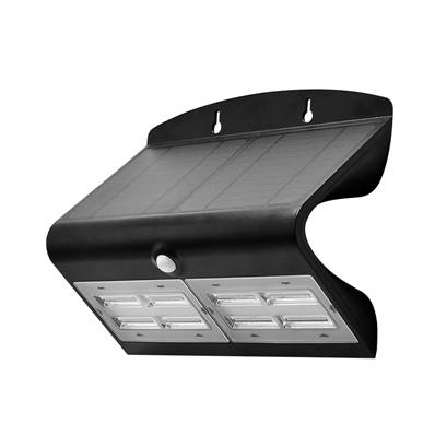Applique extérieure LED solaire avec détecteur 6.8W noire