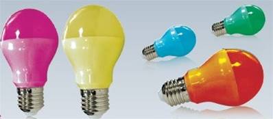 Ampoule de couleur LED E27 9W