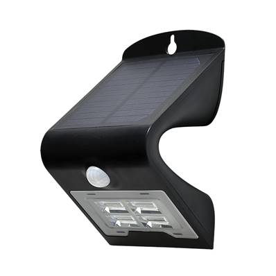 Applique extérieure LED solaire avec détecteur 2W noire
