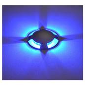 Spot sol extrieur LED 12 volts bleu rond 4 diffuseurs en saillie
